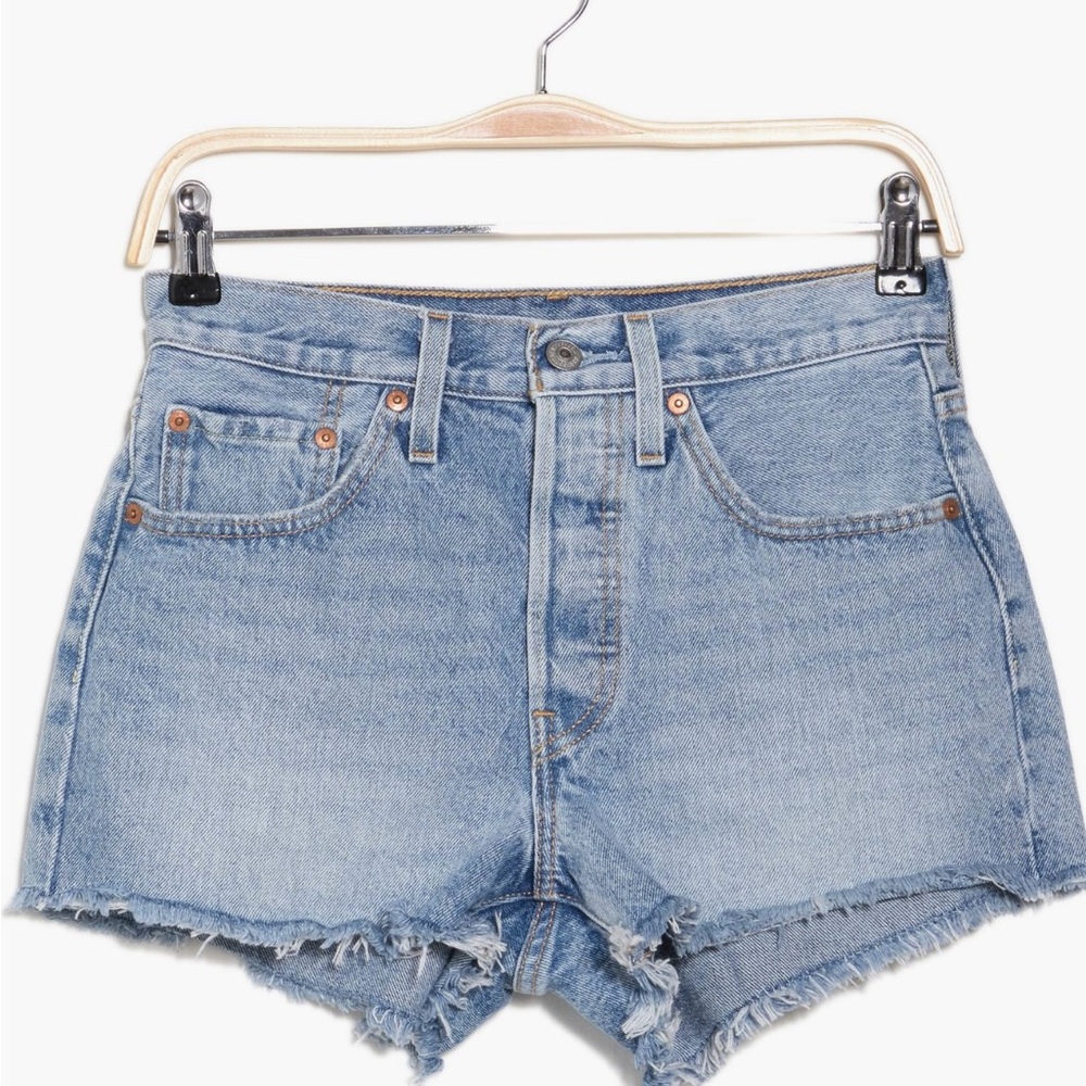 Levi's Light Blue Jean Shorts - Picture 3 of 5